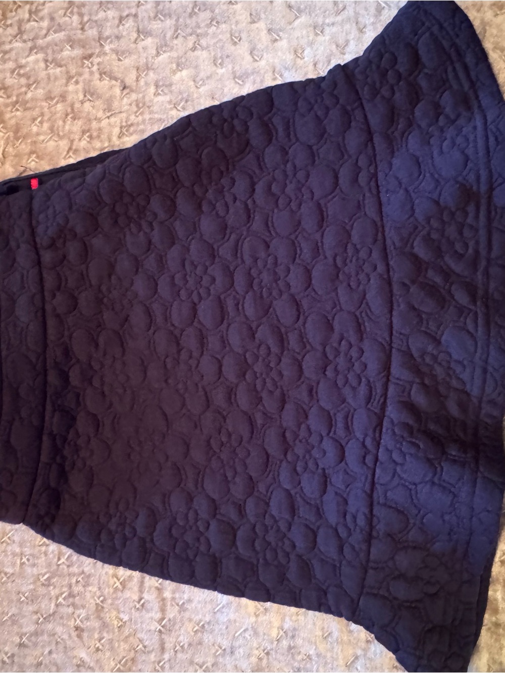 Brooks Brothers Quilted Floral A-Line Skirt in Navy